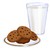 Petite assiette de cookies et verre de lait utilisé pour indiquer les autres recettes dans la catégorie Cookies et Petits Gâteaux