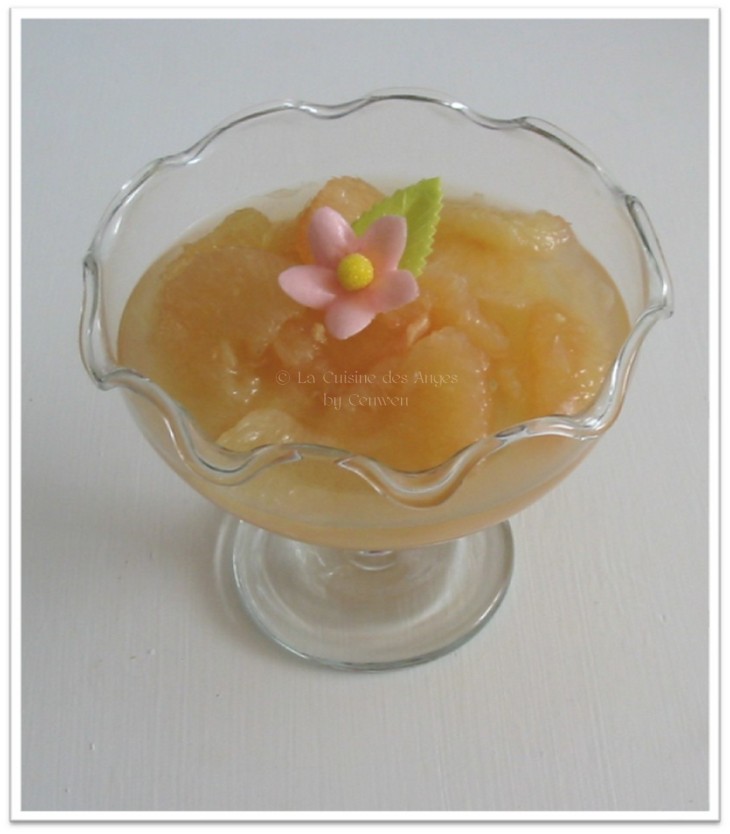 recette de Soupe Glacée de Pamplemousses Roses au Gingembre