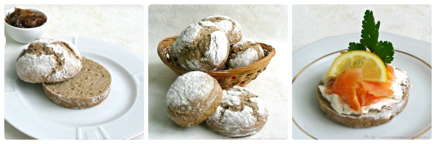 recette de Petit pain à la farine de seigle avec des graines de tournesol